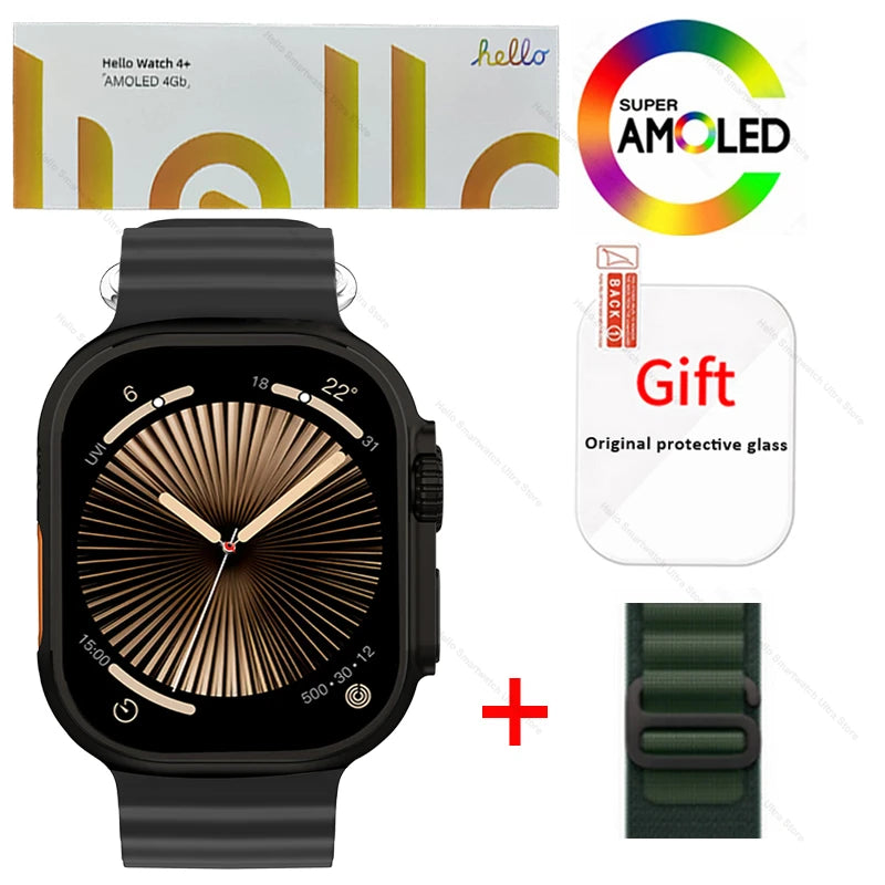 Hello Watch 4 Plus Ultra 2 – Smartwatch 49mm, AMOLED 2.04” 90Hz, Monitor de Salud / Reloj Inteligente 49mm, Pantalla AMOLED 2.04” 90Hz, Seguimiento Salud