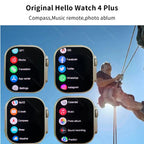 Hello Watch 4 Plus Ultra 2 – Smartwatch 49mm, AMOLED 2.04” 90Hz, Monitor de Salud / Reloj Inteligente 49mm, Pantalla AMOLED 2.04” 90Hz, Seguimiento Salud