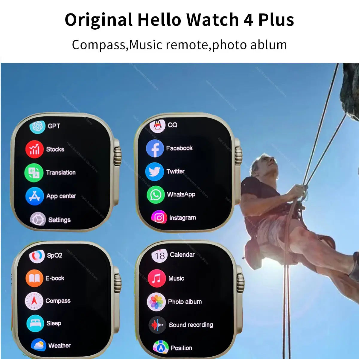 Hello Watch 4 Plus Ultra 2 – Smartwatch 49mm, AMOLED 2.04” 90Hz, Monitor de Salud / Reloj Inteligente 49mm, Pantalla AMOLED 2.04” 90Hz, Seguimiento Salud