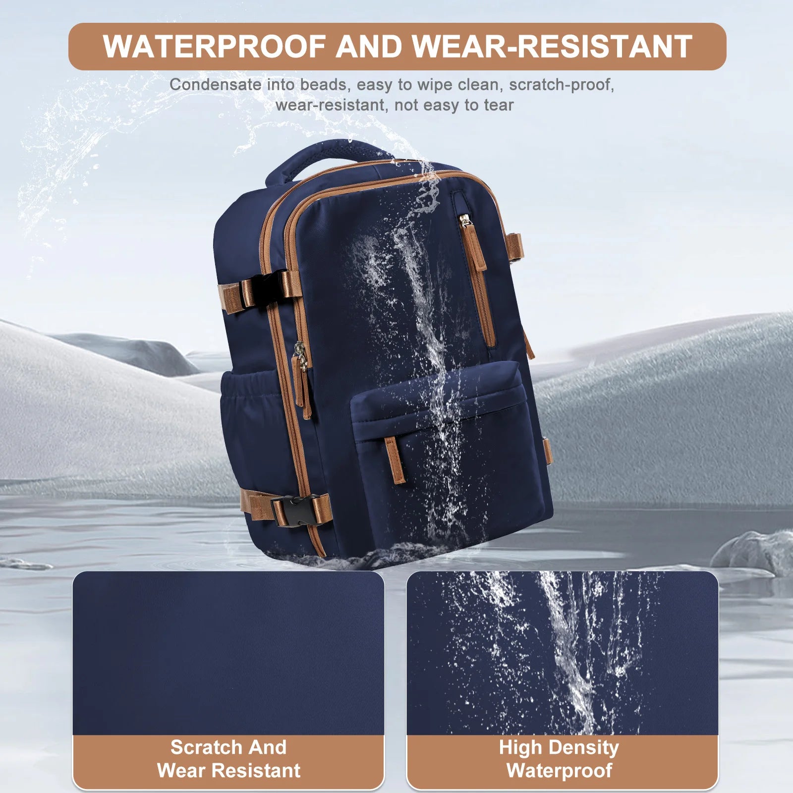 Travel Backpack Cabin Bag, Ryanair Backpack 40x20x25 Carry-Ons, Men Women 15.6 inch Laptop Backpack, Casual 40x28x17 Backpack