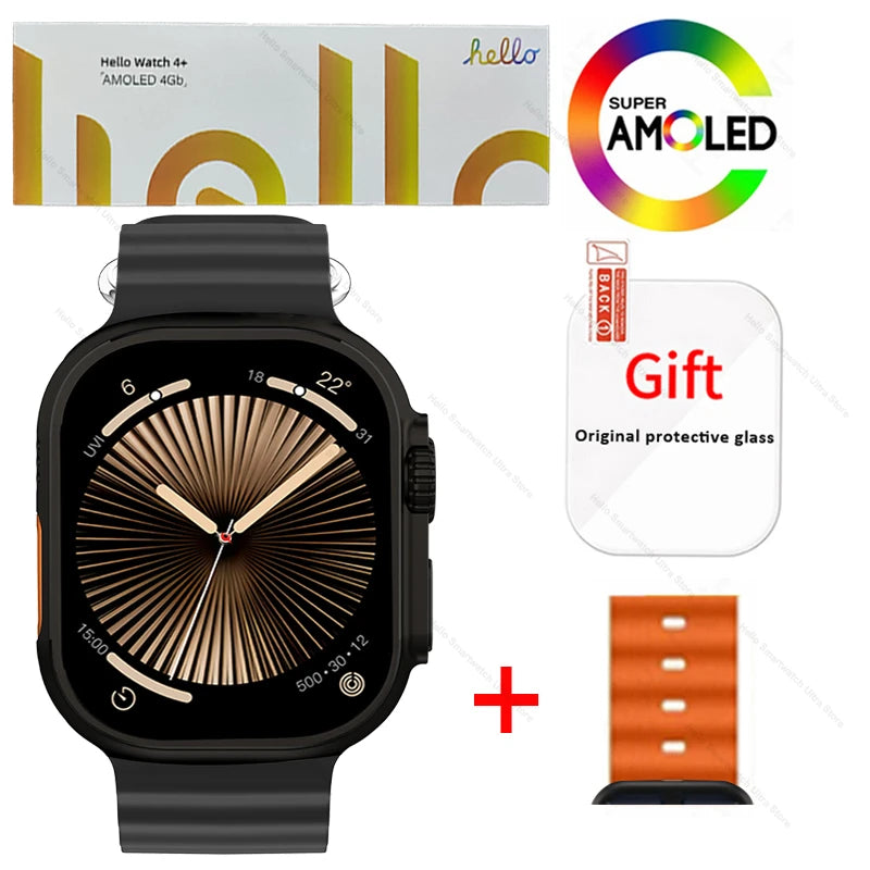 Hello Watch 4 Plus Ultra 2 – Smartwatch 49mm, AMOLED 2.04” 90Hz, Monitor de Salud / Reloj Inteligente 49mm, Pantalla AMOLED 2.04” 90Hz, Seguimiento Salud
