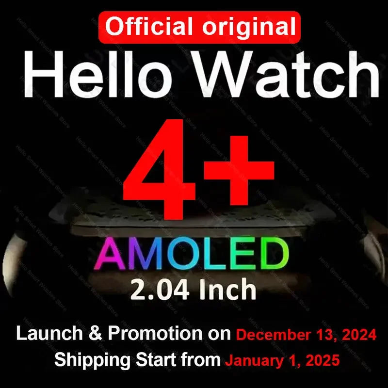 Hello Watch 4 Plus Ultra 2 – Smartwatch 49mm, AMOLED 2.04” 90Hz, Monitor de Salud / Reloj Inteligente 49mm, Pantalla AMOLED 2.04” 90Hz, Seguimiento Salud