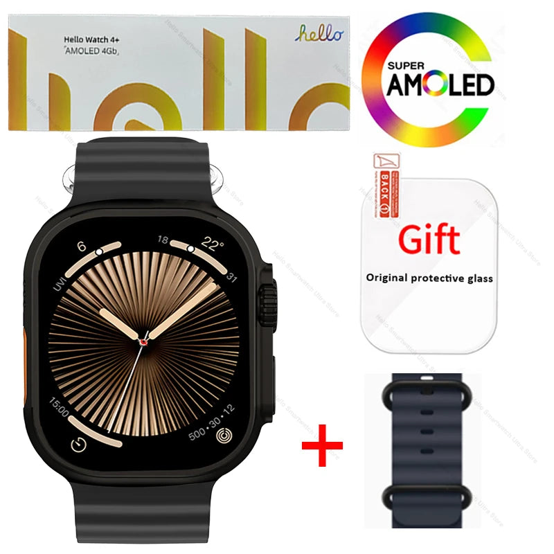 Hello Watch 4 Plus Ultra 2 – Smartwatch 49mm, AMOLED 2.04” 90Hz, Monitor de Salud / Reloj Inteligente 49mm, Pantalla AMOLED 2.04” 90Hz, Seguimiento Salud