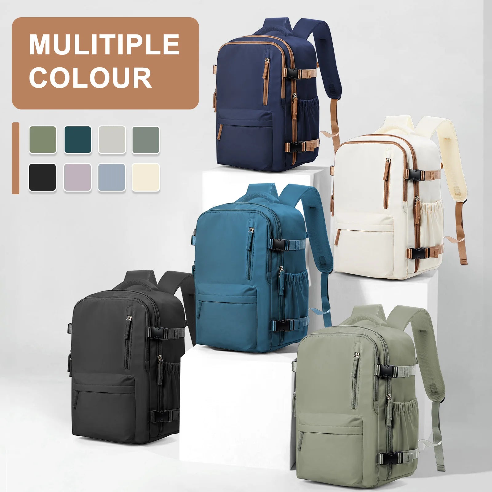 Travel Backpack Cabin Bag, Ryanair Backpack 40x20x25 Carry-Ons, Men Women 15.6 inch Laptop Backpack, Casual 40x28x17 Backpack