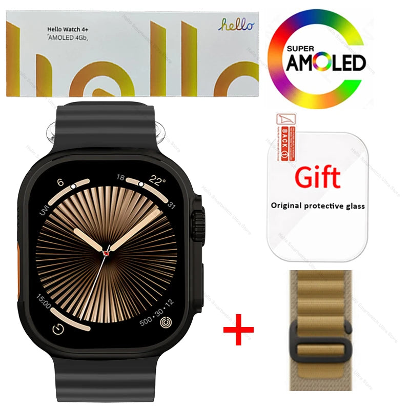 Hello Watch 4 Plus Ultra 2 – Smartwatch 49mm, AMOLED 2.04” 90Hz, Monitor de Salud / Reloj Inteligente 49mm, Pantalla AMOLED 2.04” 90Hz, Seguimiento Salud