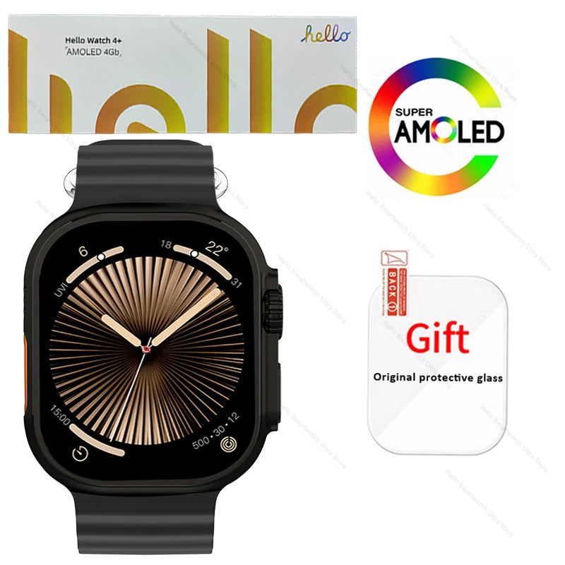 Hello Watch 4 Plus Ultra 2 – Smartwatch 49mm, AMOLED 2.04” 90Hz, Monitor de Salud / Reloj Inteligente 49mm, Pantalla AMOLED 2.04” 90Hz, Seguimiento Salud