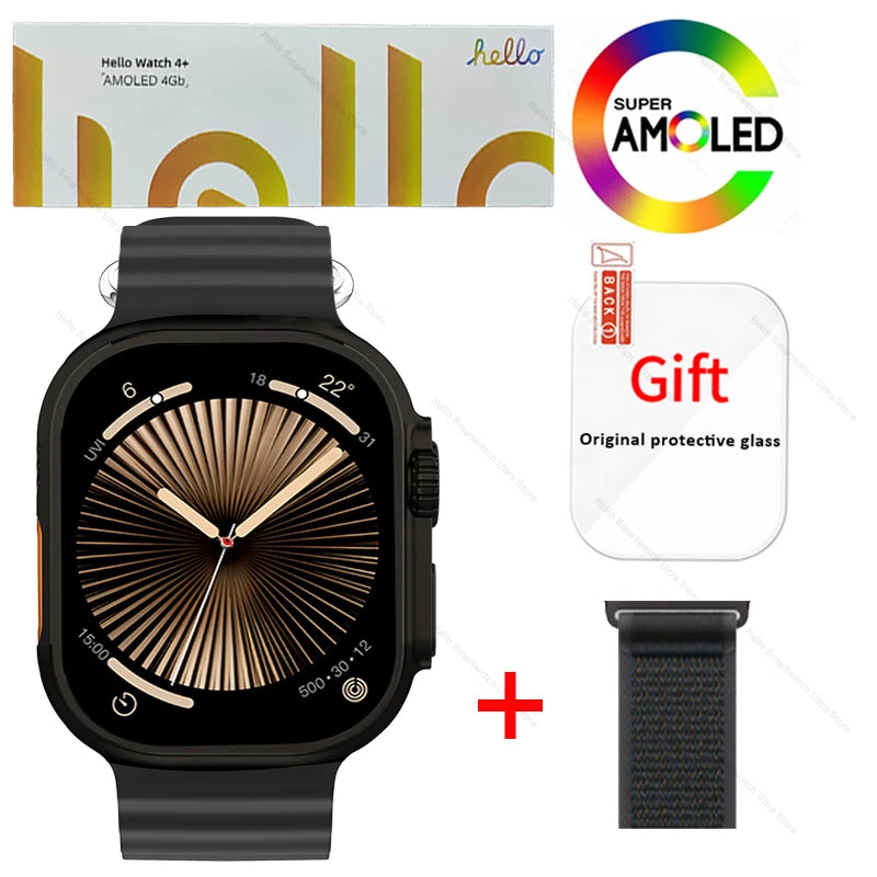 Hello Watch 4 Plus Ultra 2 – Smartwatch 49mm, AMOLED 2.04” 90Hz, Monitor de Salud / Reloj Inteligente 49mm, Pantalla AMOLED 2.04” 90Hz, Seguimiento Salud