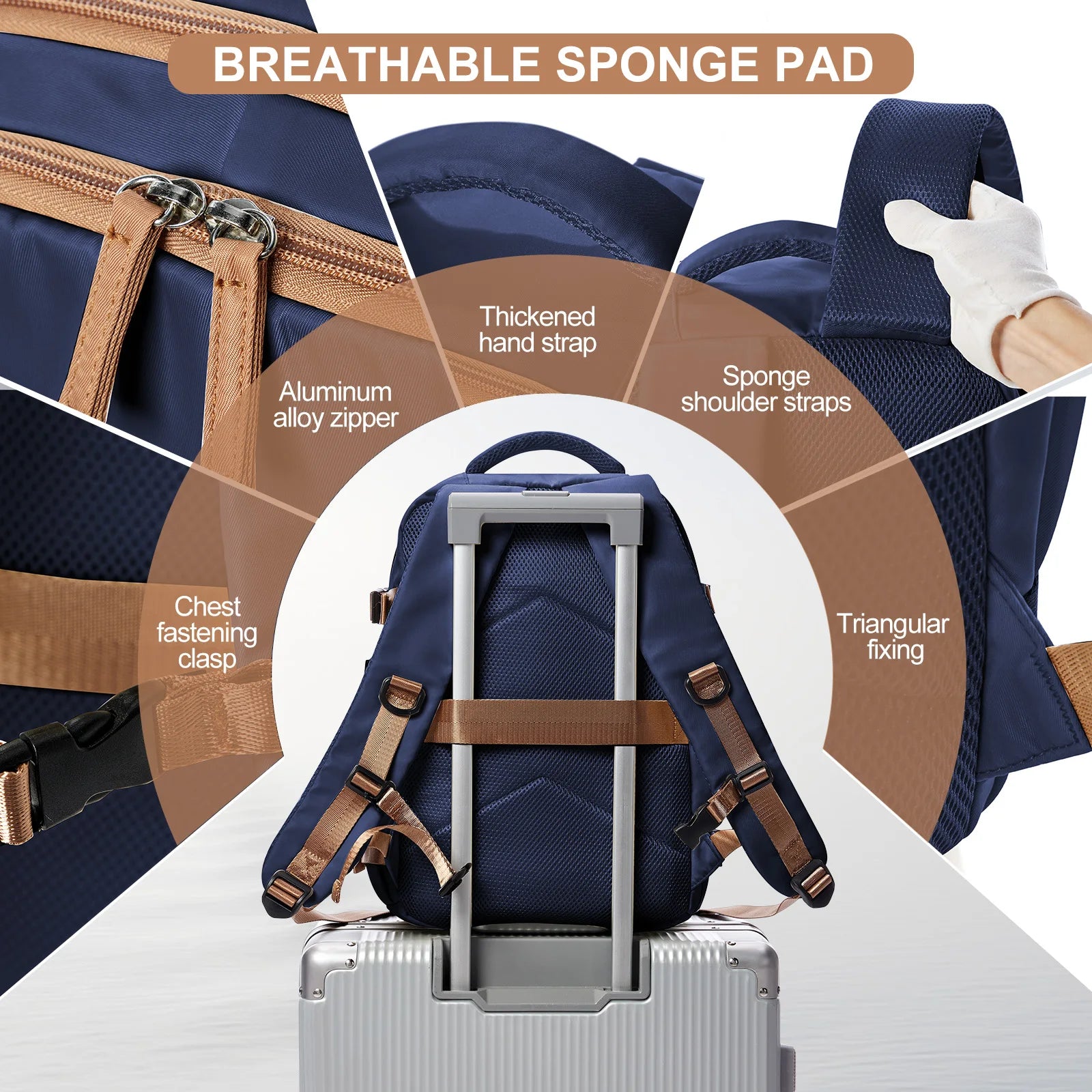 Travel Backpack Cabin Bag, Ryanair Backpack 40x20x25 Carry-Ons, Men Women 15.6 inch Laptop Backpack, Casual 40x28x17 Backpack